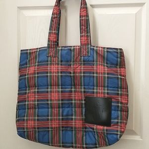 Uniqlo x JW Anderson Plaid Puffy Nylon Tote